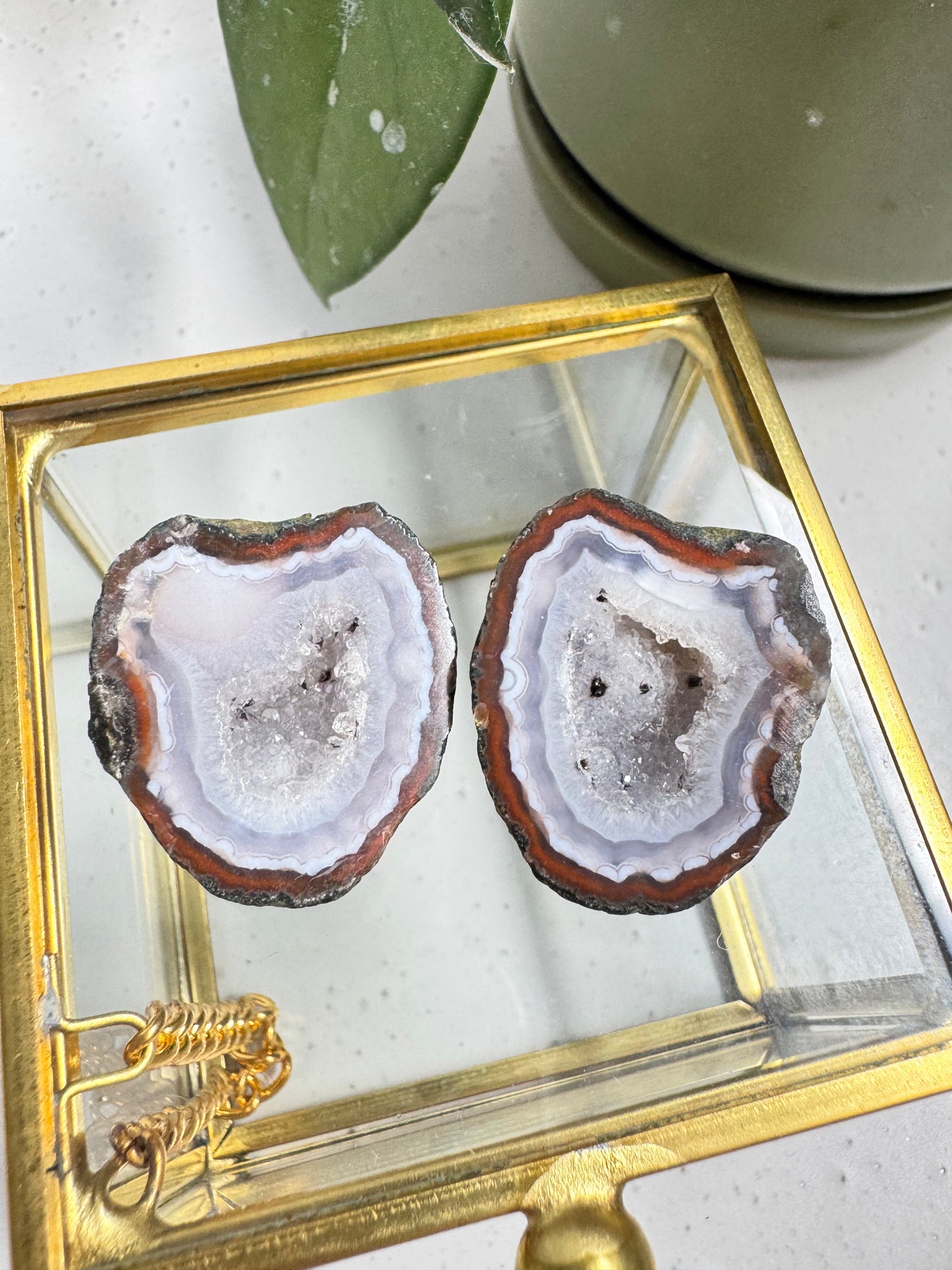Rare Zhanguo Agate Crystal Mini Geode #3