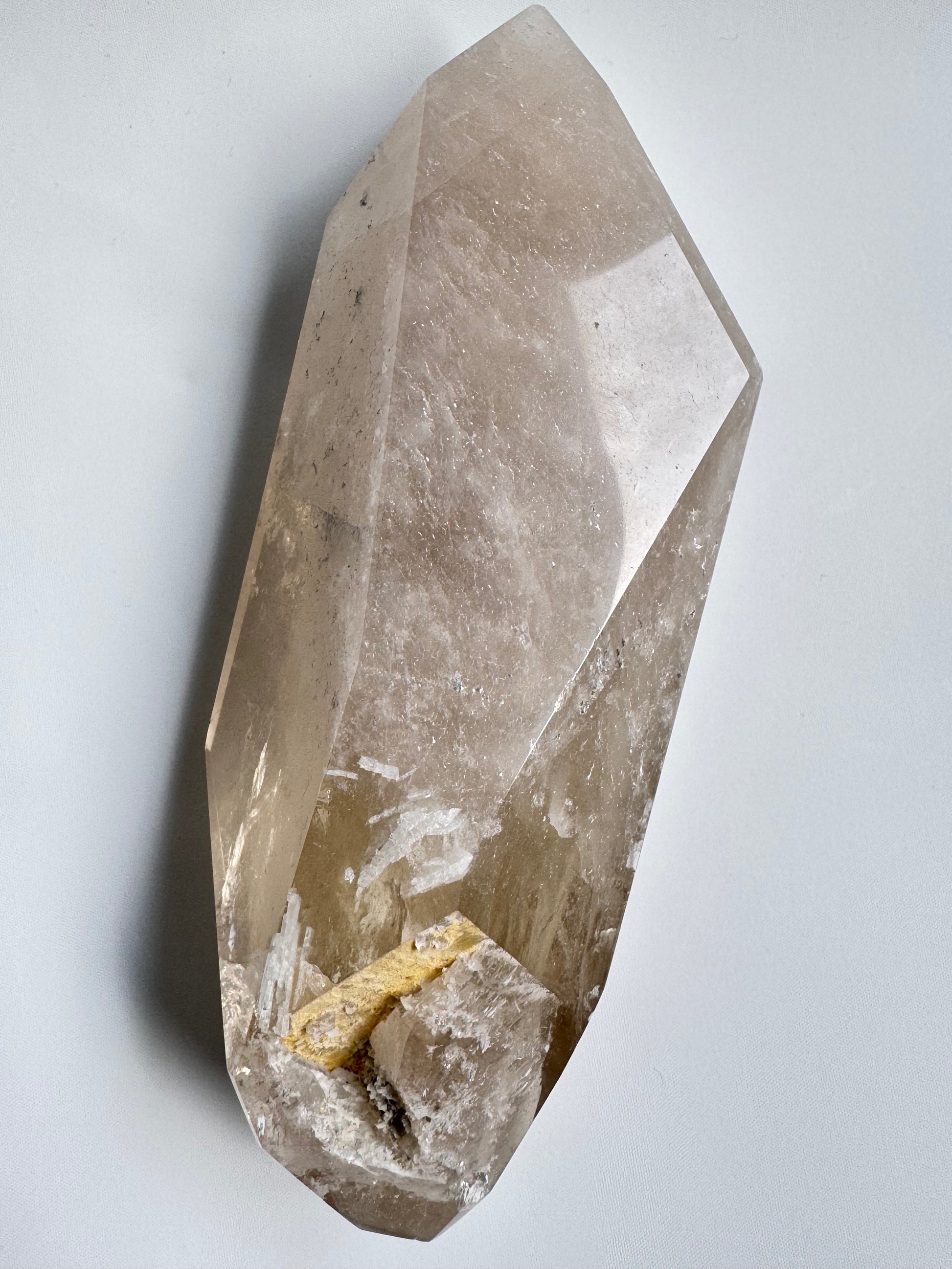 Freeform Natural Citrine Crystal with visible mineral inclusions and sharp facets, perfect for gemstone collectors and energy work.