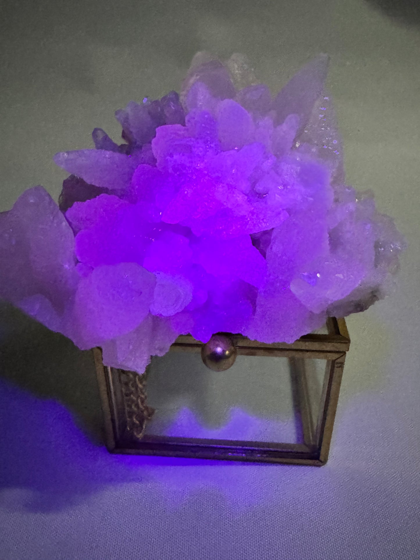 Pink Feather Calcite Crystal Cluster #1