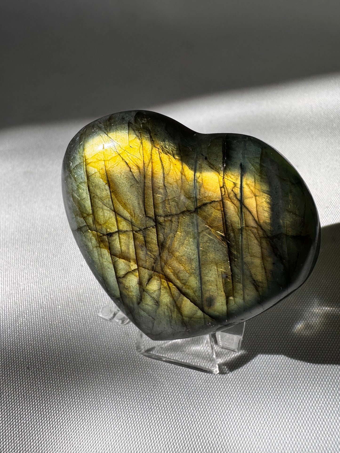 Labradorite Heart
