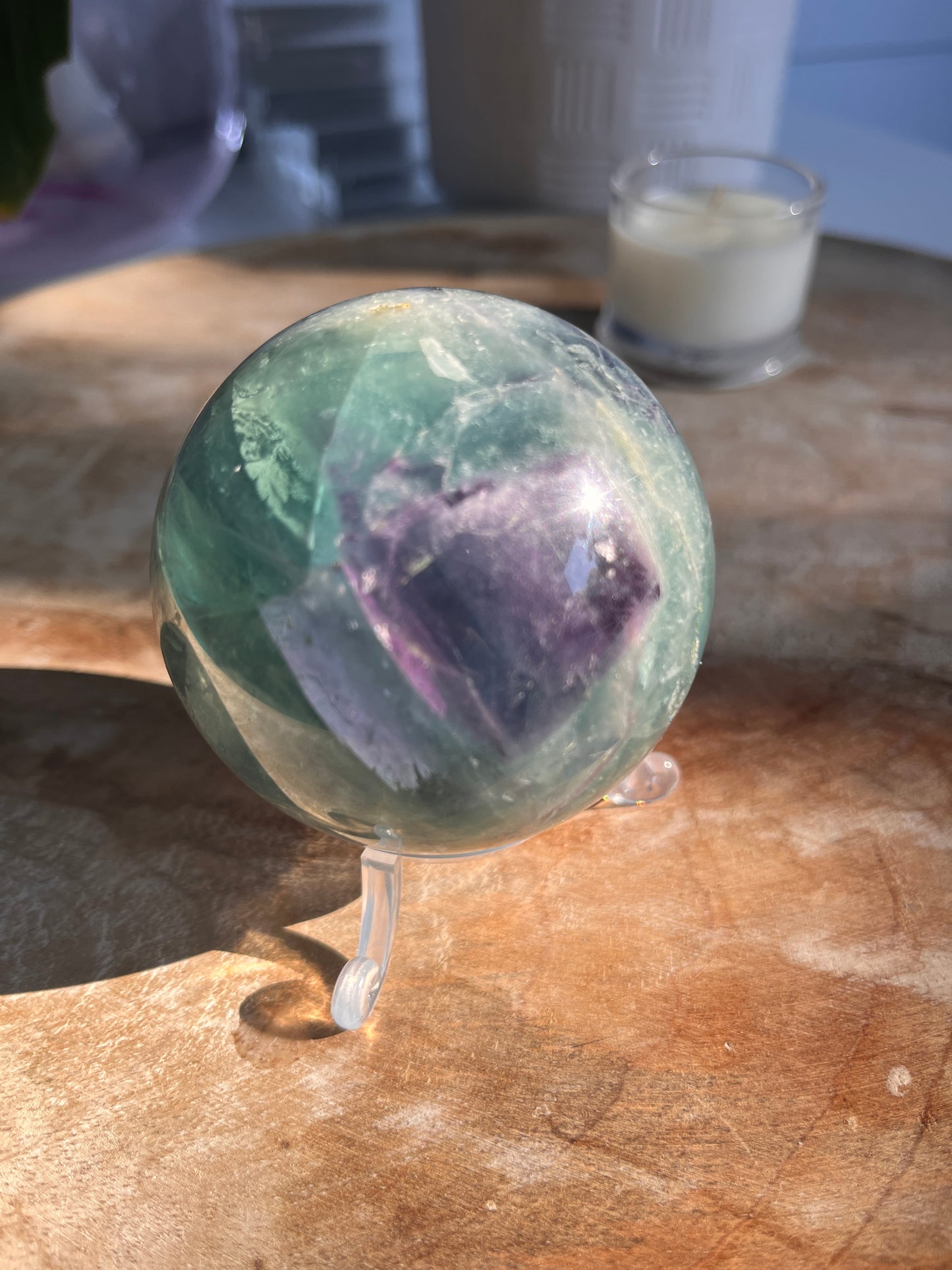 Rainbow Fluorite Sphere