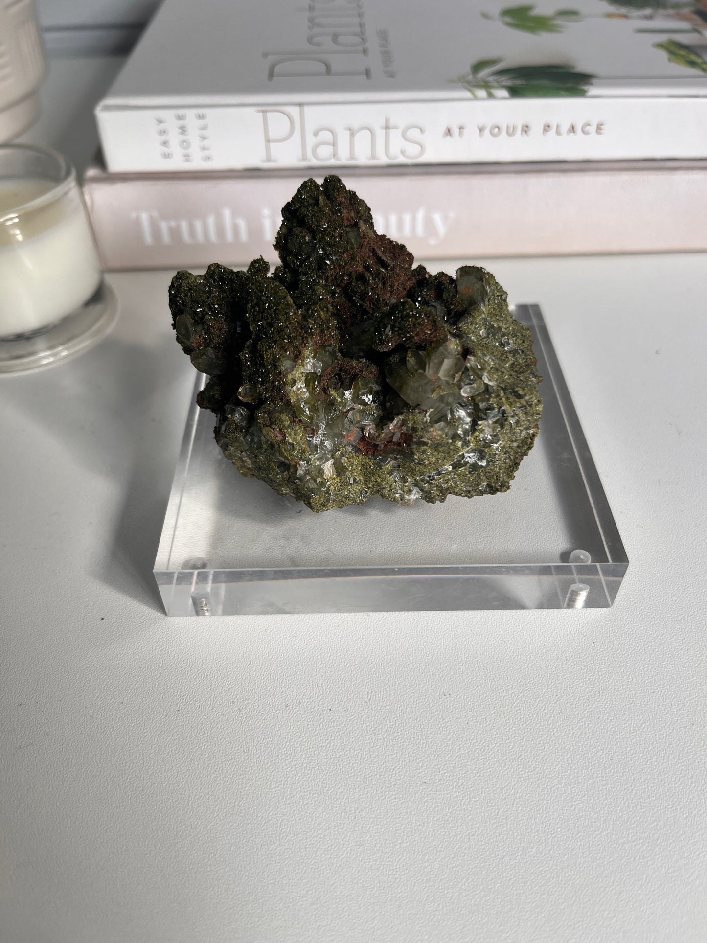 Forest Epidote with Quartz