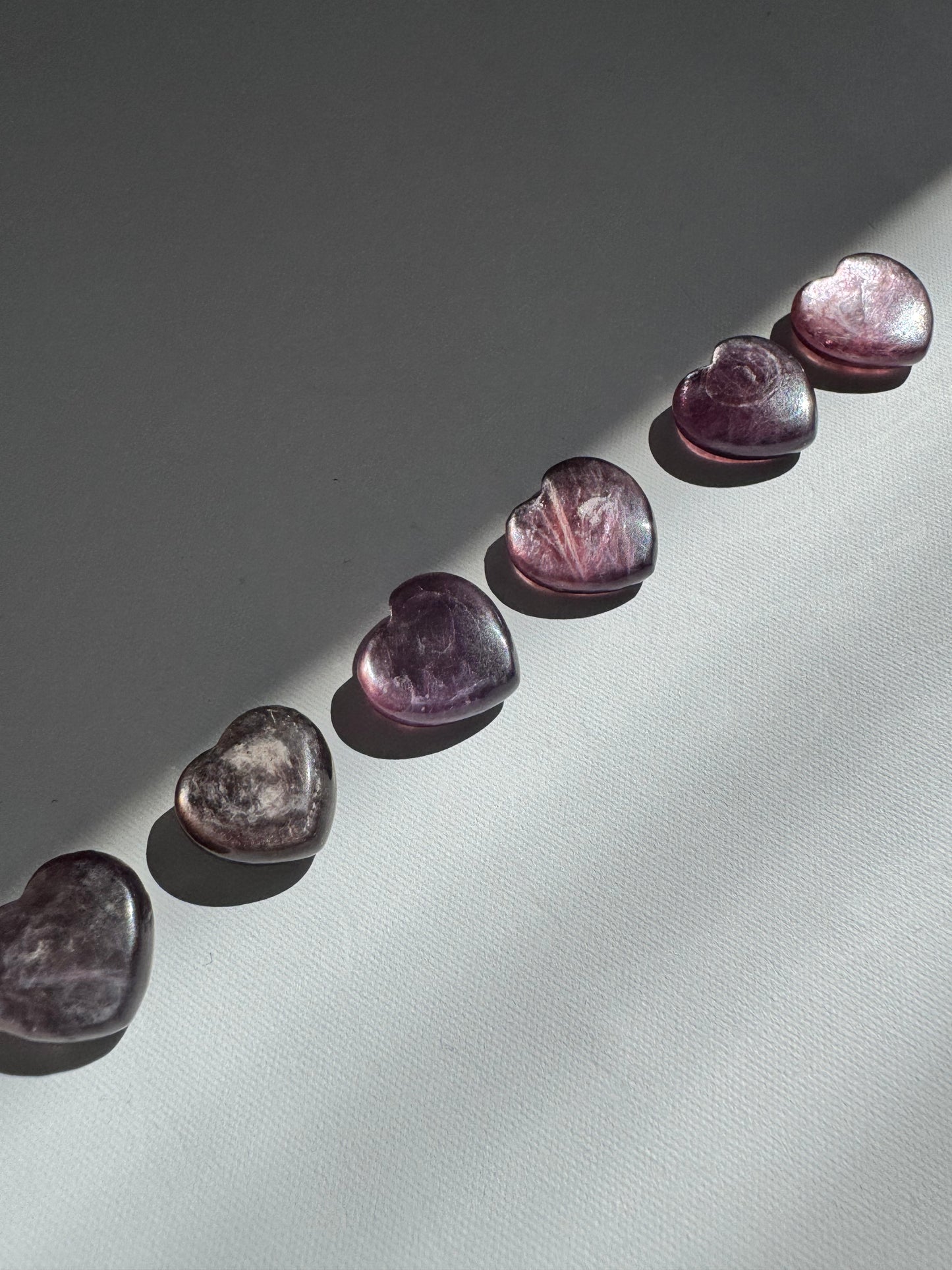 Lepidolite Mini Hearts