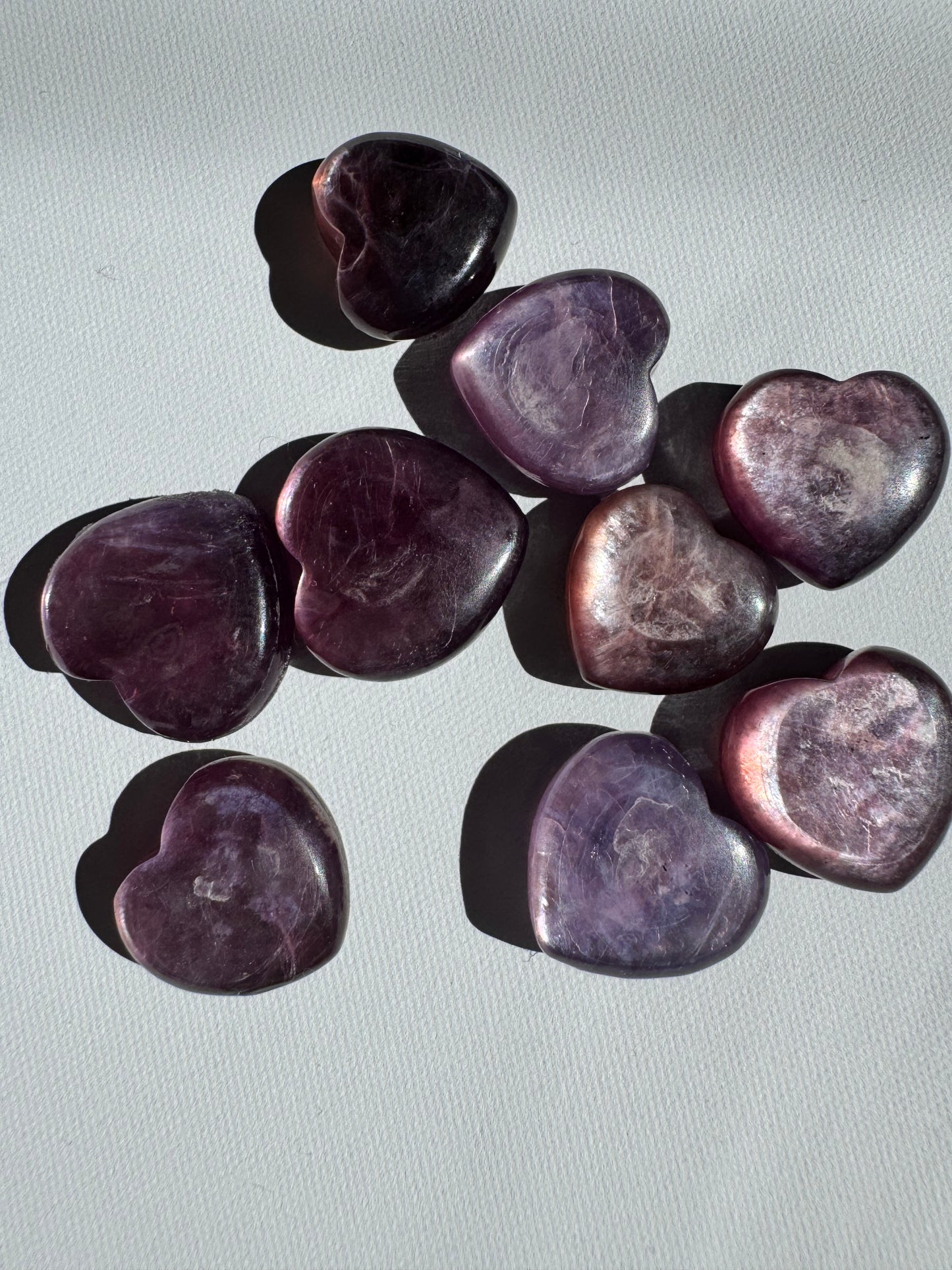 Lepidolite Mini Hearts