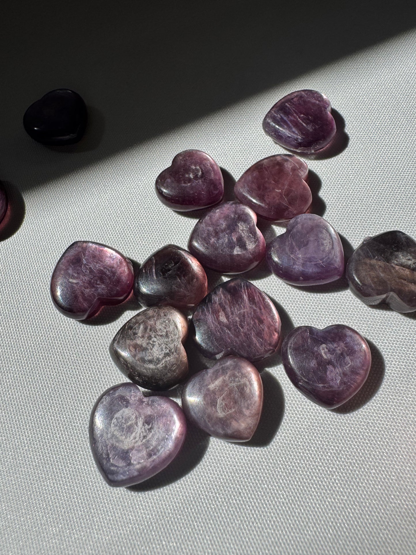 Lepidolite Mini Hearts