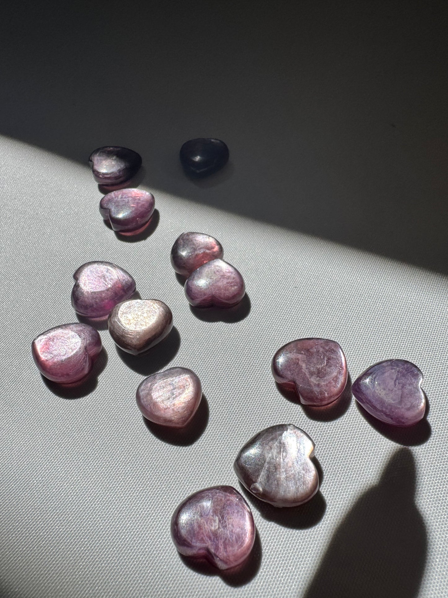 Lepidolite Mini Hearts