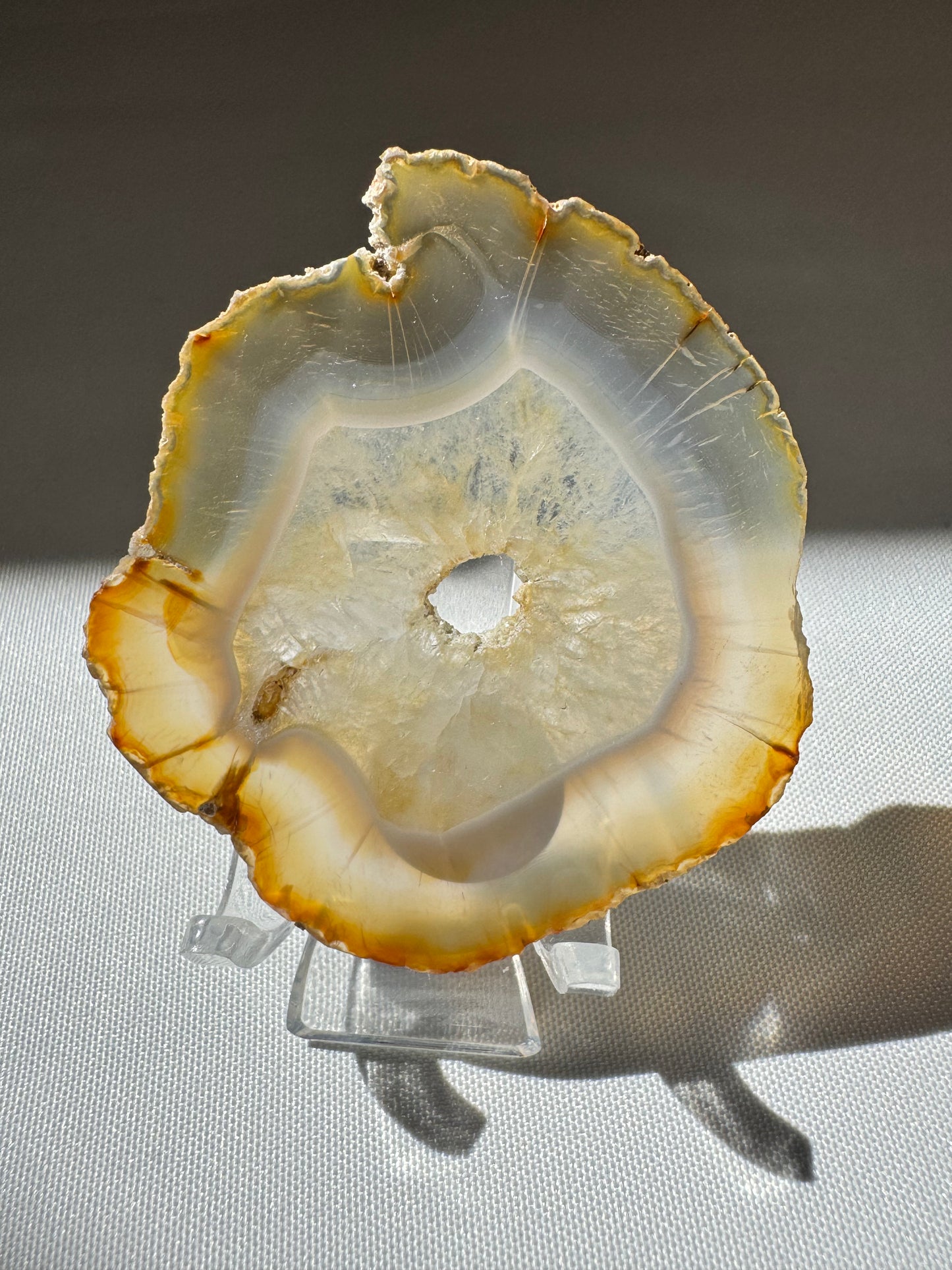 Rare Rainbow Iris Agate Slice
