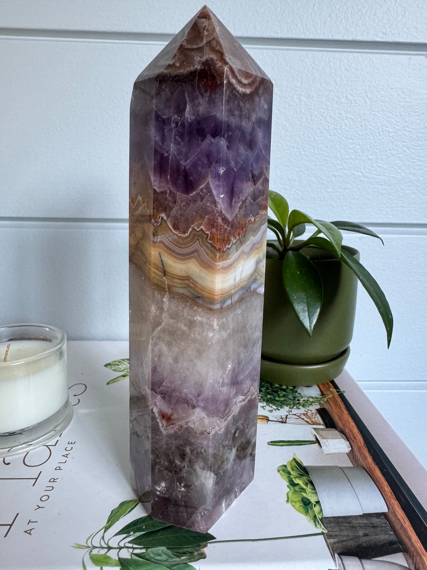 Amethyst/Crazy Lace Agate Tower #2