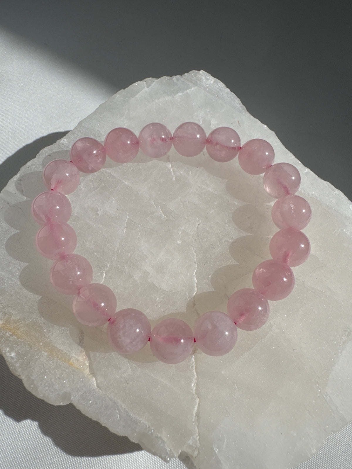 Rose Quartz Crystal 10mm Bracelet | Bespoke Crystals
