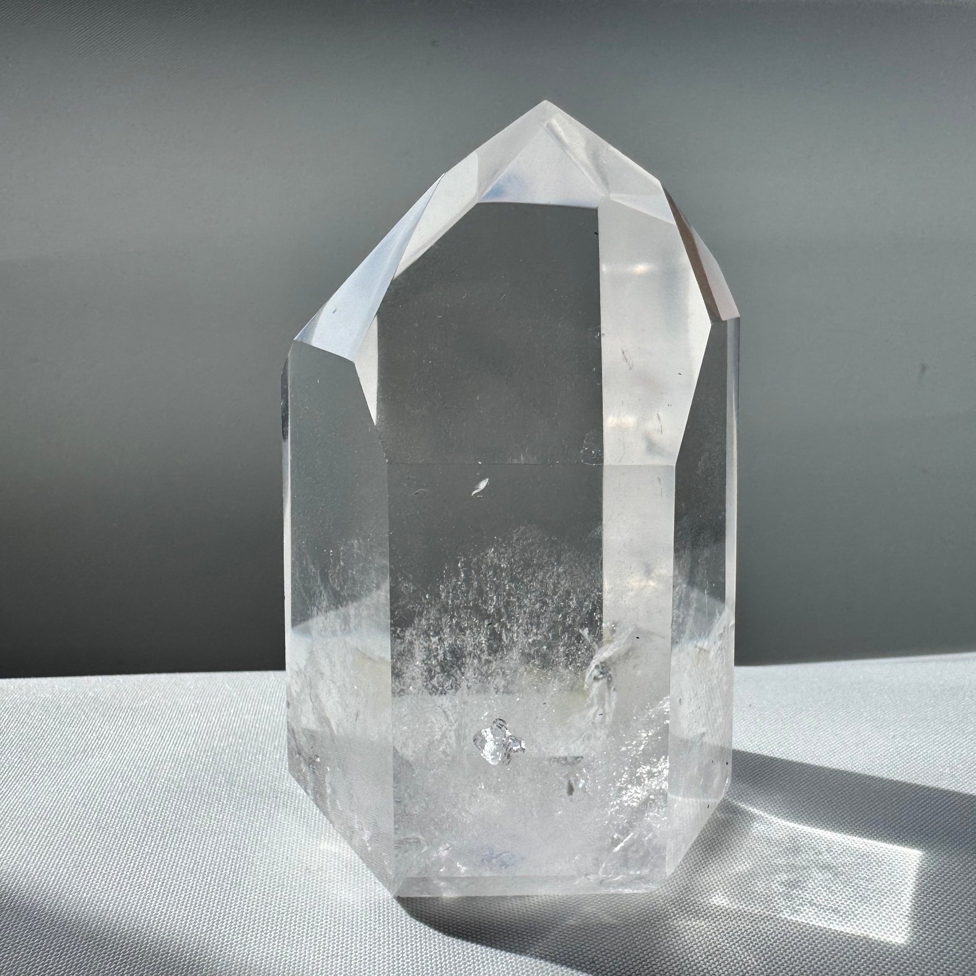 Lemurian Quartz Point - Healing Crystal, clear polished crystal for energy work | Buy Lemurian Quartz