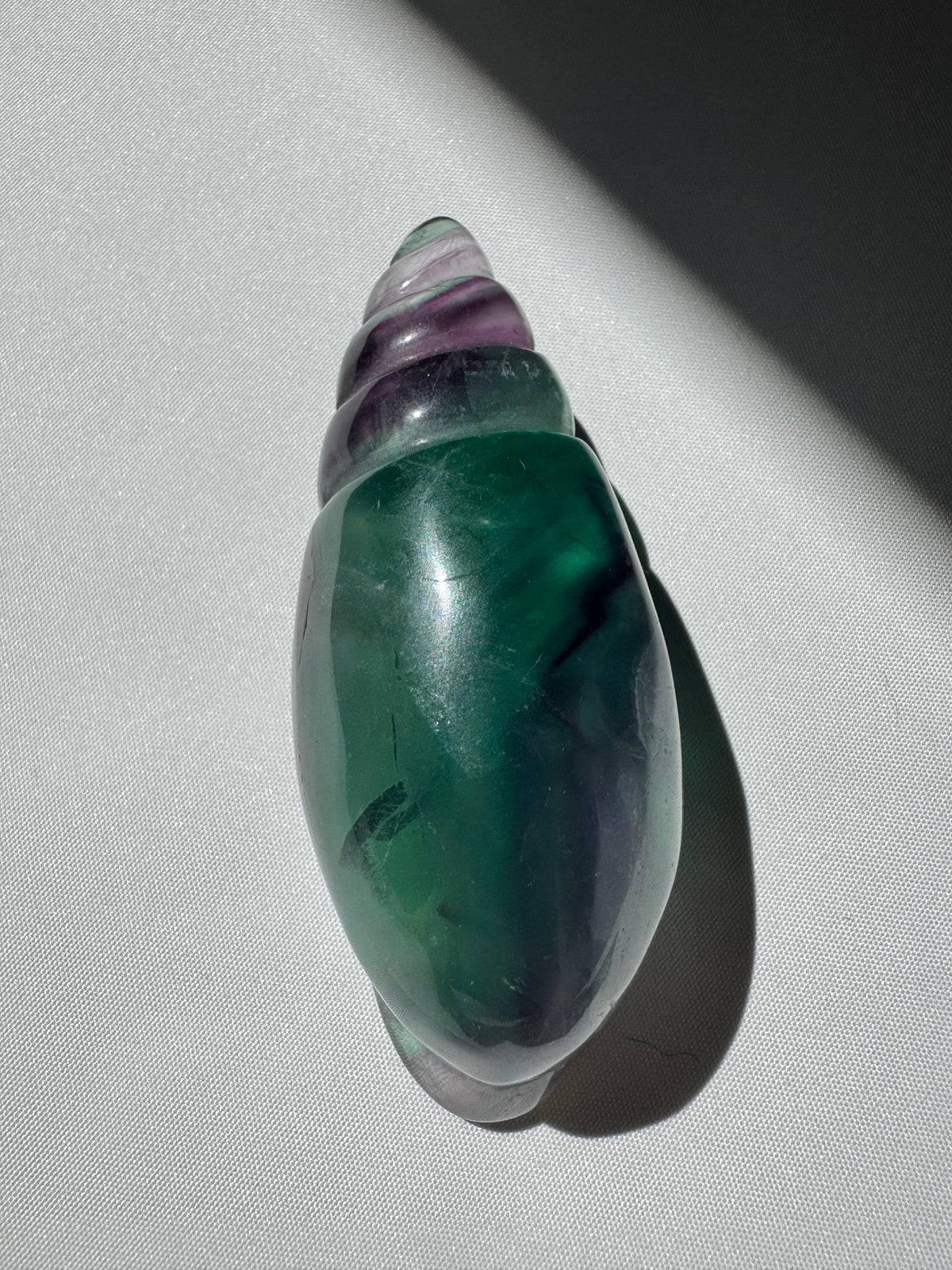 Rainbow Fluorite Seashell #A