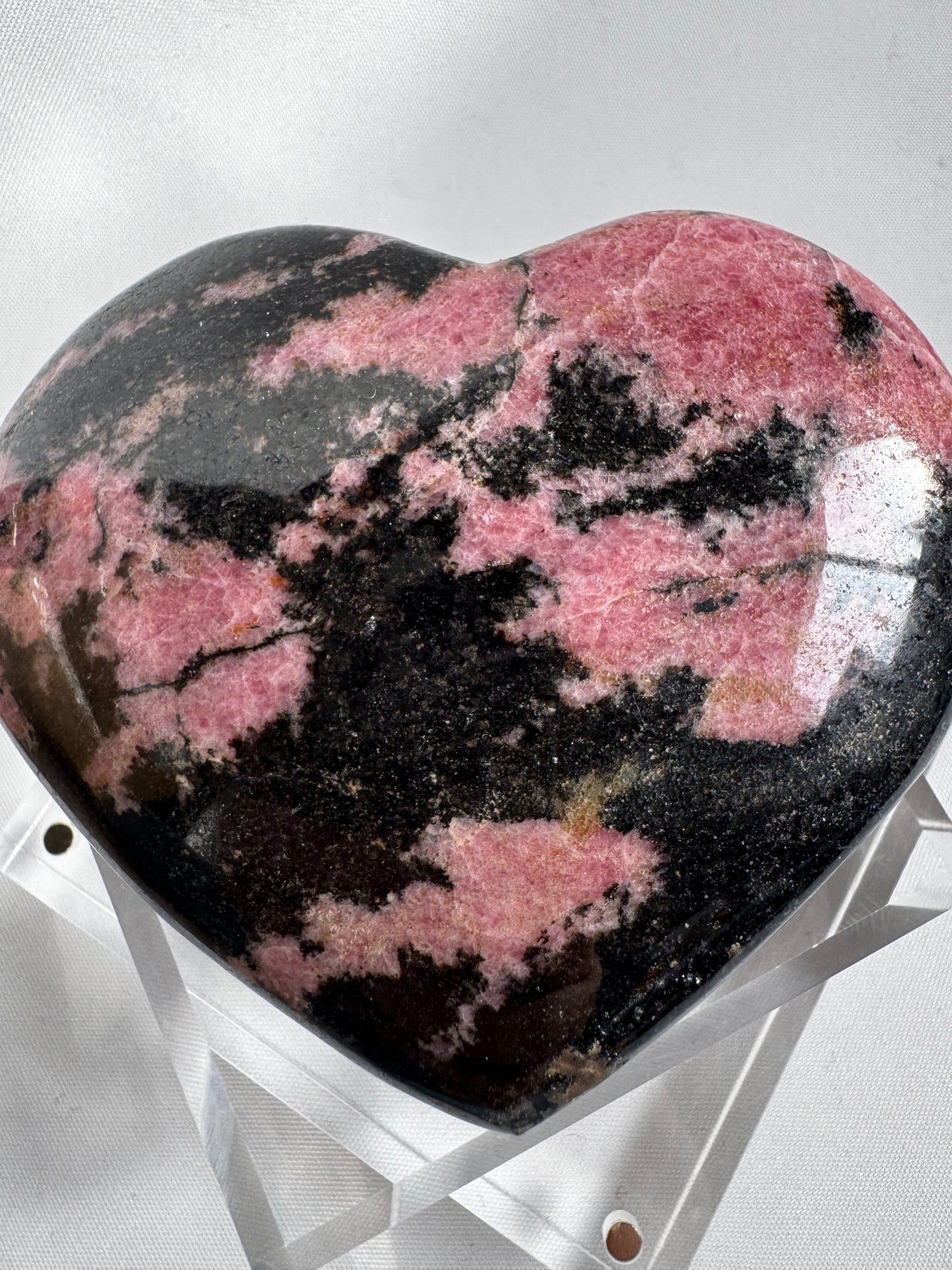 Rhodonite Crystal Heart | Bespoke Crystals