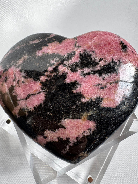 Rhodonite Crystal Heart | Bespoke Crystals