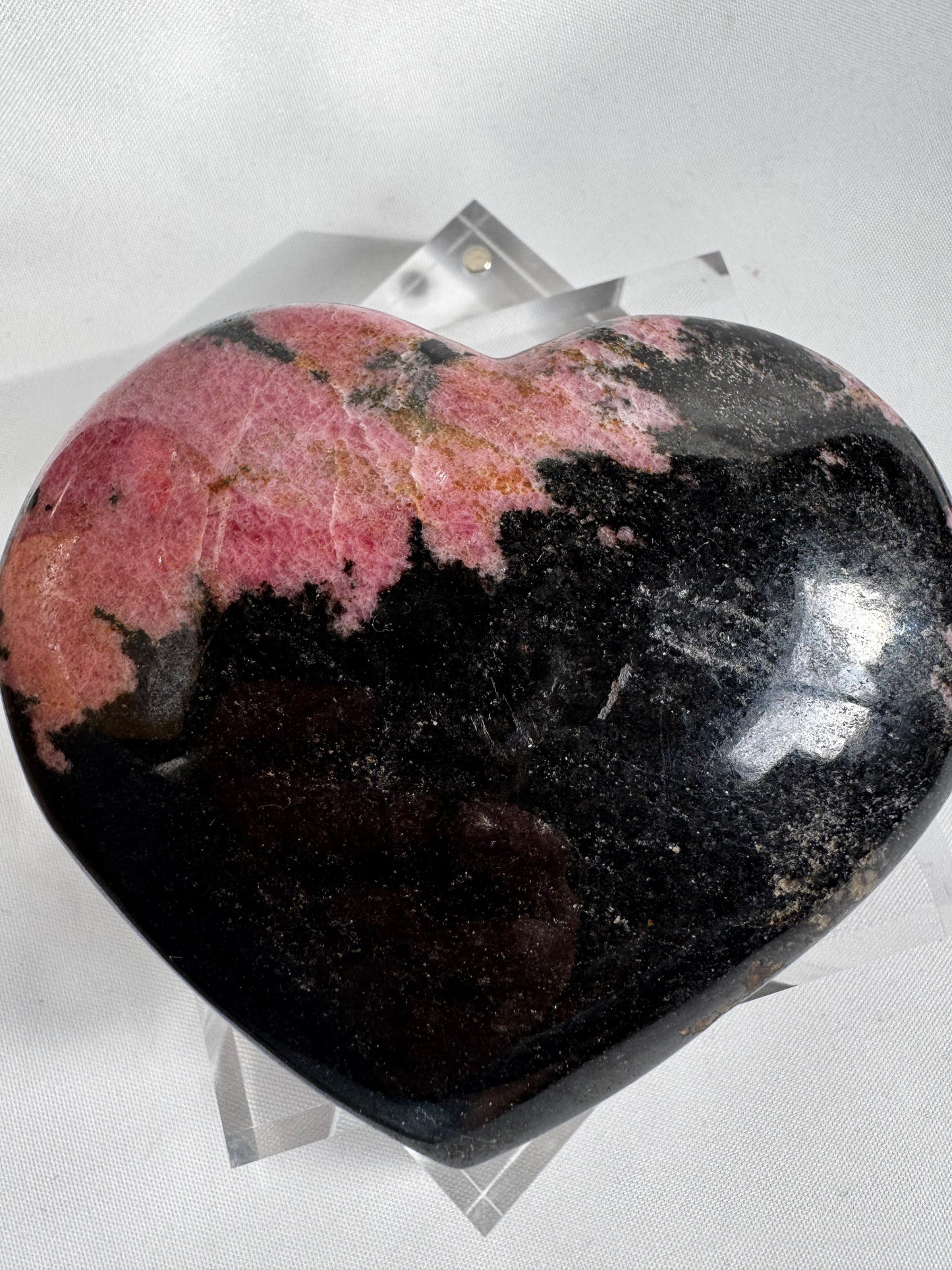 Rhodonite Crystal Heart | Bespoke Crystals