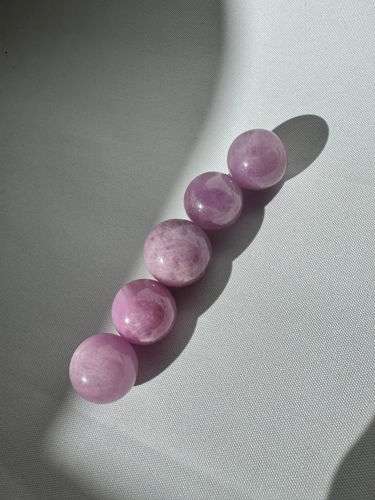 Kunzite Spheres for Love & Healing - Emotional Wellness Tools