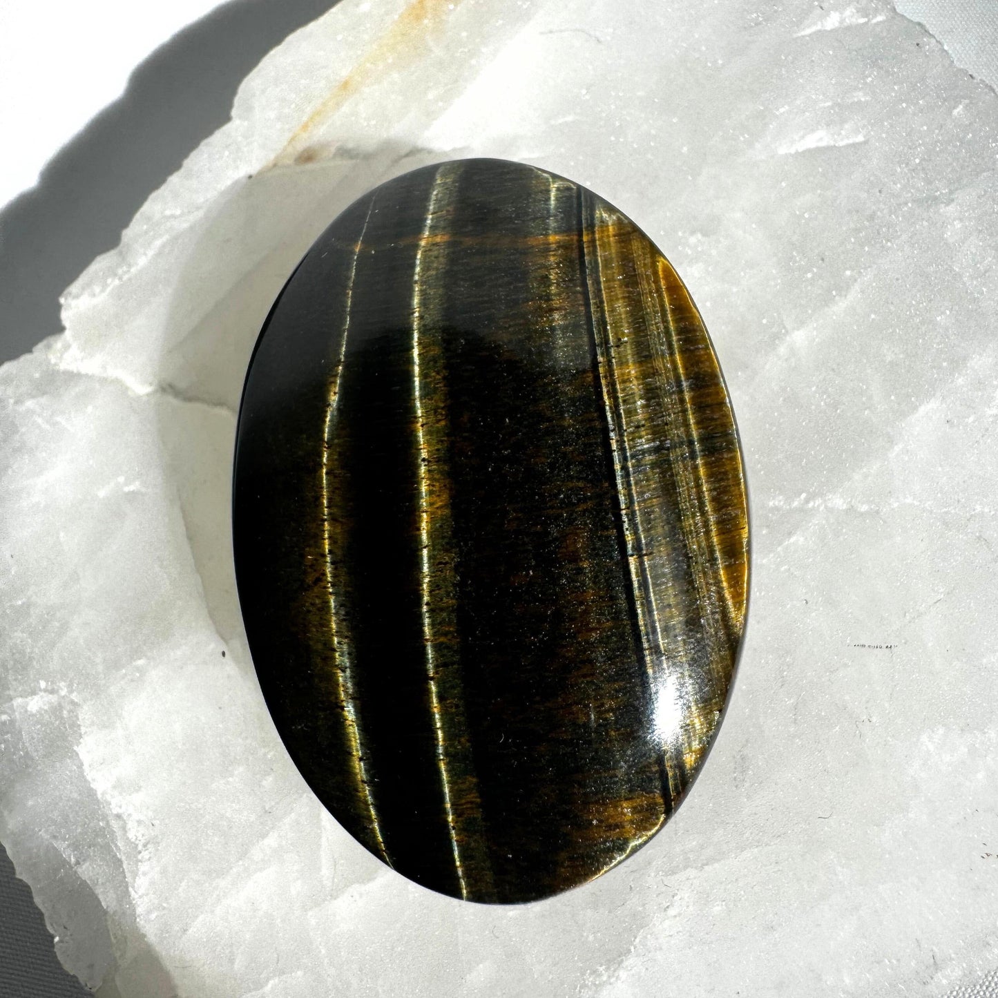 Blue Tigers Eye Palmstone #1 | Bespoke Crystals NZ
