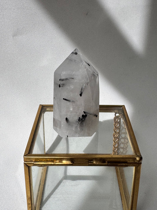Tourmaline in Quartz Points